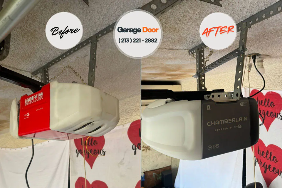 Before and after: garage door repair Myerstown, PA